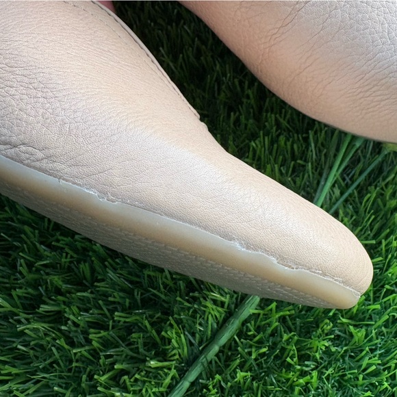 LUCCA LANE BAYLA LIGHT TAN GENUINE SOFT LEATHER FLATS HEEL TAB GUC 9M - Picture 9 of 12